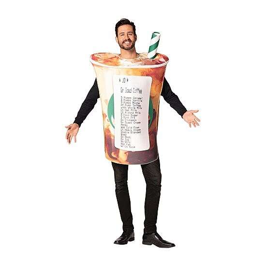 Unisex Adult Baristas Nightmare Coffee Cup Costume