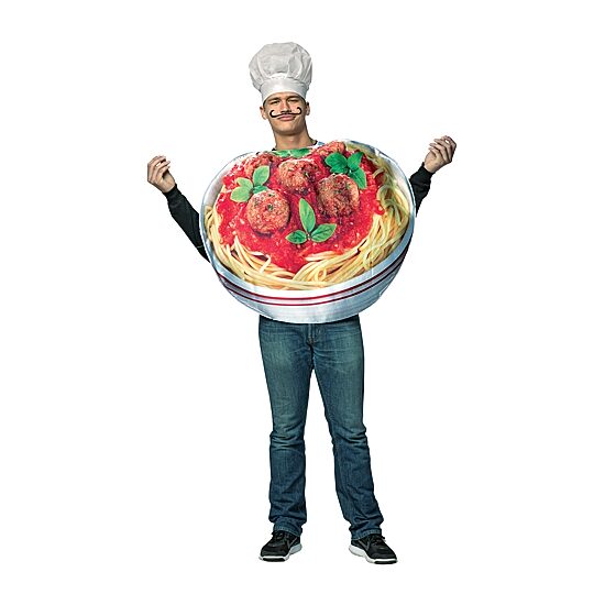 Unisex Adult Real Spaghetti & Meatballs Costume