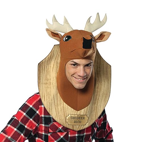 Unisex Adult Oh Deer Trophy Costume, Large, Brown