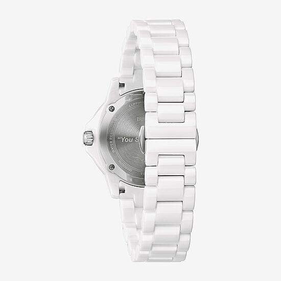 Bulova Marine Star Marc Anthony Womens White Bracelet Watch 98p222