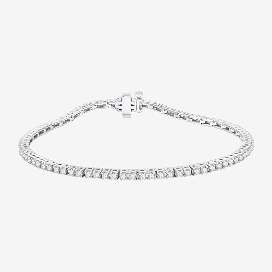 2 CT. T.W. Natural White Diamond 10K or 14K White or Yellow Gold 7.25 Inch Tennis Bracelet