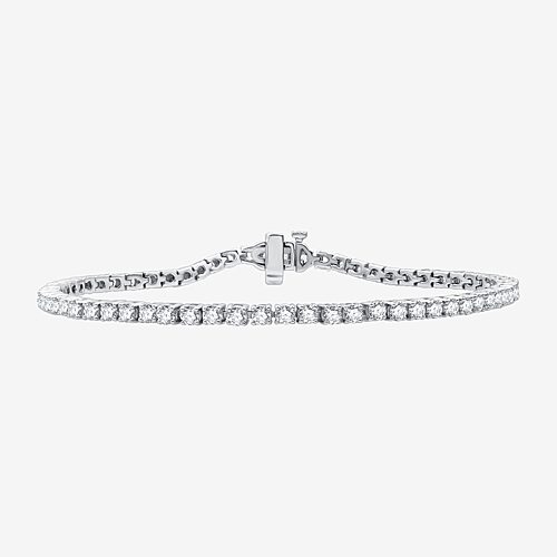 4 CT. T.W. Natural White Diamond 10K or 14K White or Yellow Gold 7.25 Inch Tennis Bracelet, One Size, White