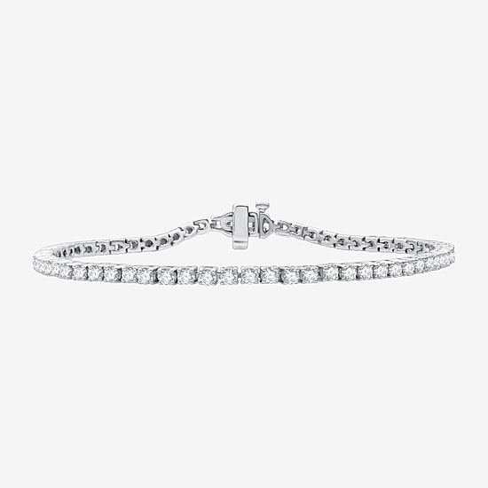 4 CT. T.W. Natural White Diamond 10K or 14K White or Yellow Gold 7.25 Inch Tennis Bracelet
