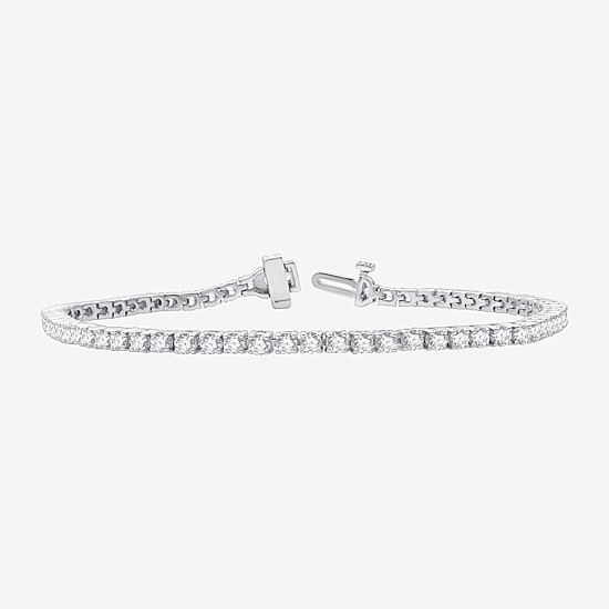 4 CT. T.W. Natural White Diamond 10K or 14K White or Yellow Gold 7.25 Inch Tennis Bracelet