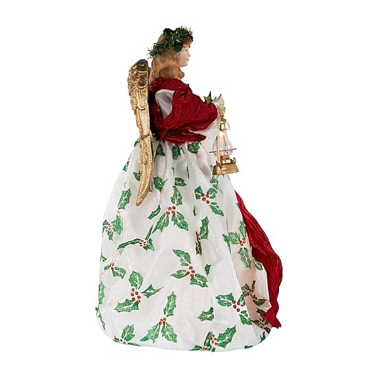 Kurt Adler 16in 10 Light Holiday Formal Angel Christmas Tree Topper