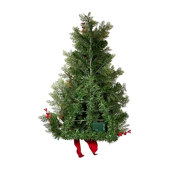 Kurt Adler Battery-Operated Red Bow 2 Foot Pre-Lit Cedar Christmas Tree