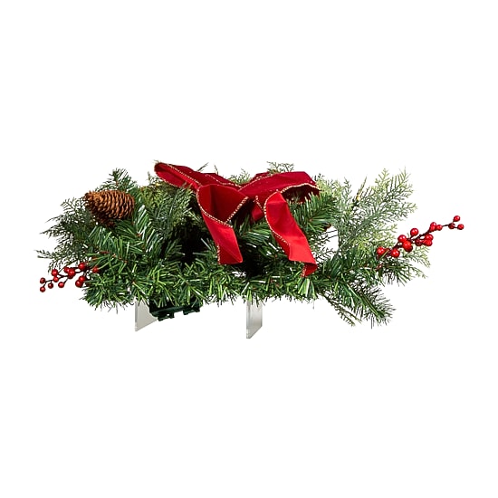 Kurt Adler Battery-Operated Red Bow 2 Foot Pre-Lit Cedar Christmas Tree