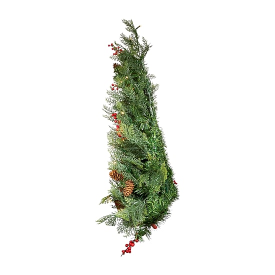 Kurt Adler Battery-Operated Red Bow 2 Foot Pre-Lit Cedar Christmas Tree