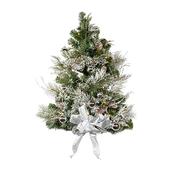 Kurt Adler Bow 2 Foot Pre-Lit Pine Christmas Tree