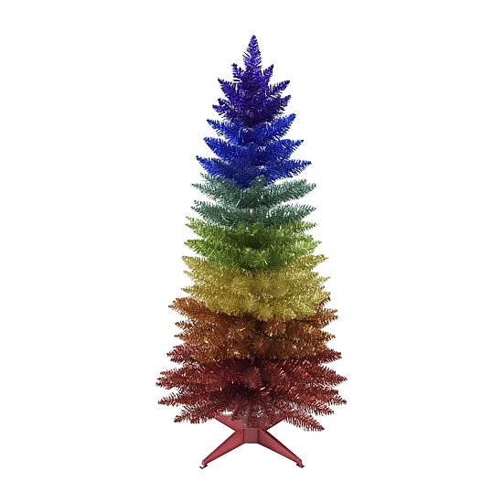 Kurt Adler Foil Rainbow 4 Foot Christmas Tree