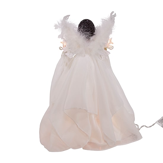Kurt Adler Ul 10l Black Angel Christmas Tree Topper