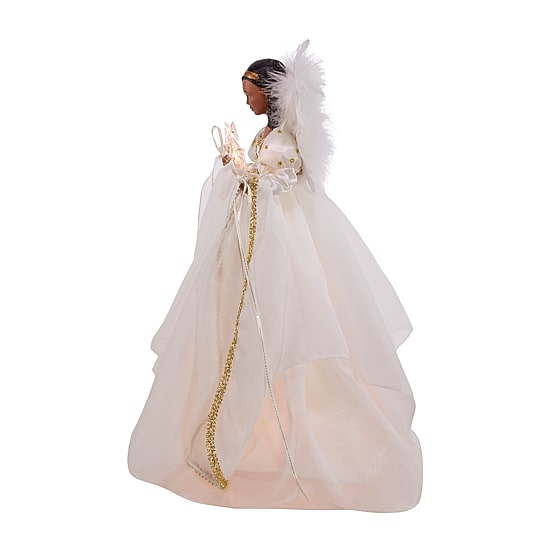 Kurt Adler Ul 10l Black Angel Christmas Tree Topper