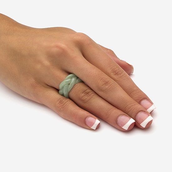 Womens 11M Genuine Green Jade Band
