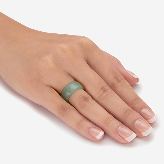 Womens 11M Genuine Green Jade Band