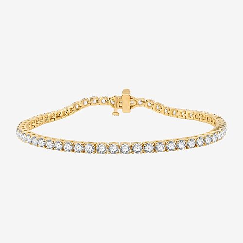 5 CT. T.W. Natural White Diamond 10K or 14K White or Yellow Gold 7.25 Inch Tennis Bracelet, One Size, Yellow