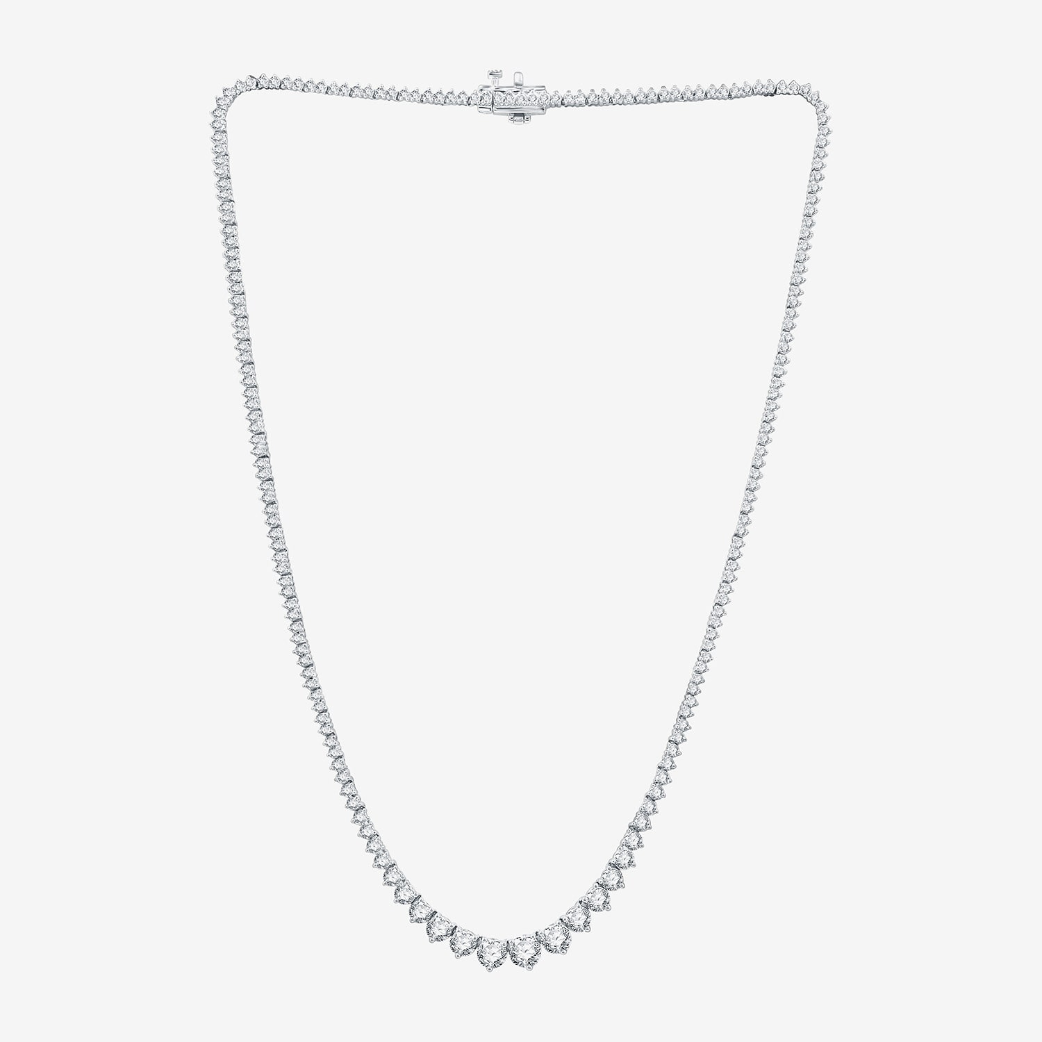 7 Ct.T.W. (H-I / I1) Womens Lab Grown White Diamond 10K or 14K White or Yellow Gold Tennis Necklaces