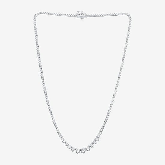 7 Ct.T.W. (H-I / I1) Womens Lab Grown White Diamond 10K or 14K White or Yellow Gold Tennis Necklaces