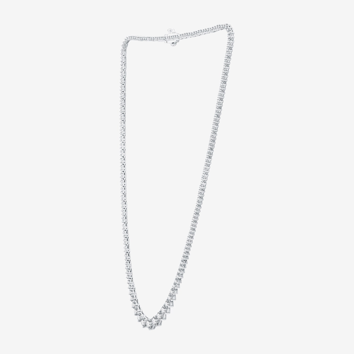 7 Ct.T.W. (H-I / I1) Womens Lab Grown White Diamond 10K or 14K White or Yellow Gold Tennis Necklaces