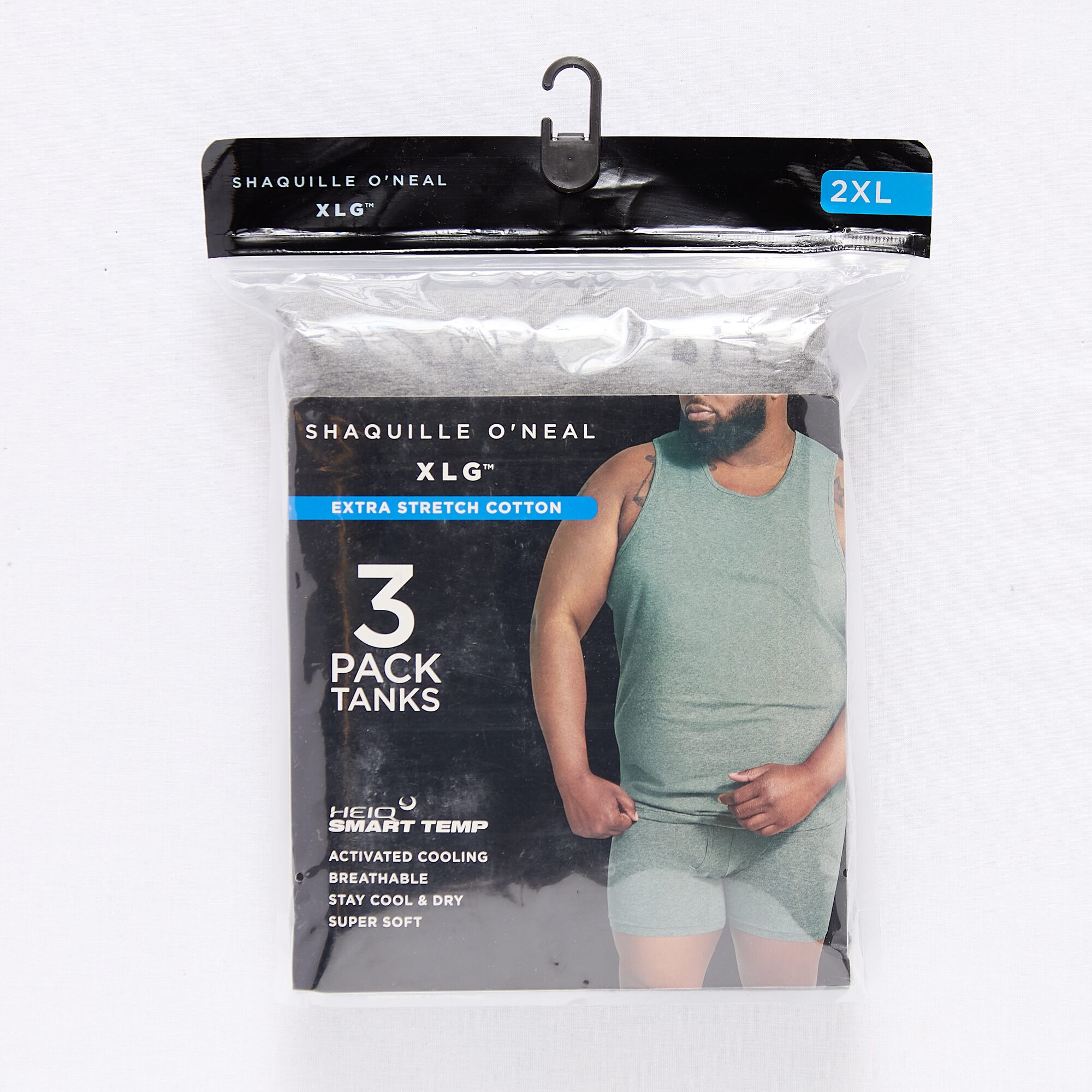 Shaquille O'Neal XLG™ Activated Cooling Mens Round Neck Sleeveless 3 Pack Big Tank
