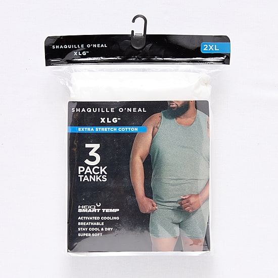 Shaquille O'Neal XLG™ Activated Cooling Mens Round Neck Sleeveless 3 Pack Big Tank