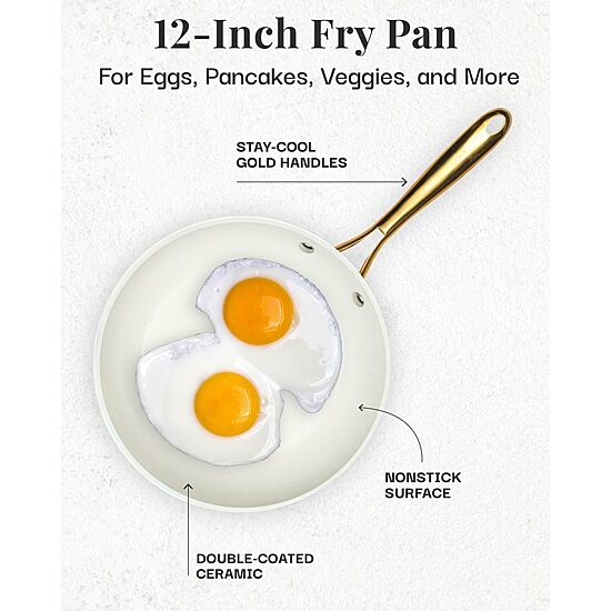 Gotham Steel Ultra 12" Non-Stick Frying Pan with Stay Cool Handle