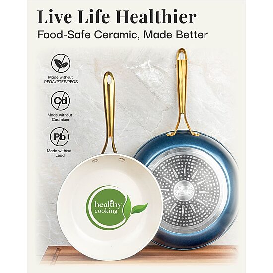 Gotham Steel Ultra 12" Non-Stick Frying Pan with Stay Cool Handle