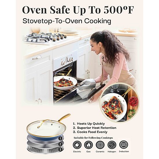 Gotham Steel Ultra 12" Non-Stick Frying Pan with Stay Cool Handle