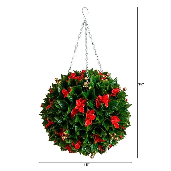 Nearly Natural 15in Red Tip Artificial Plant