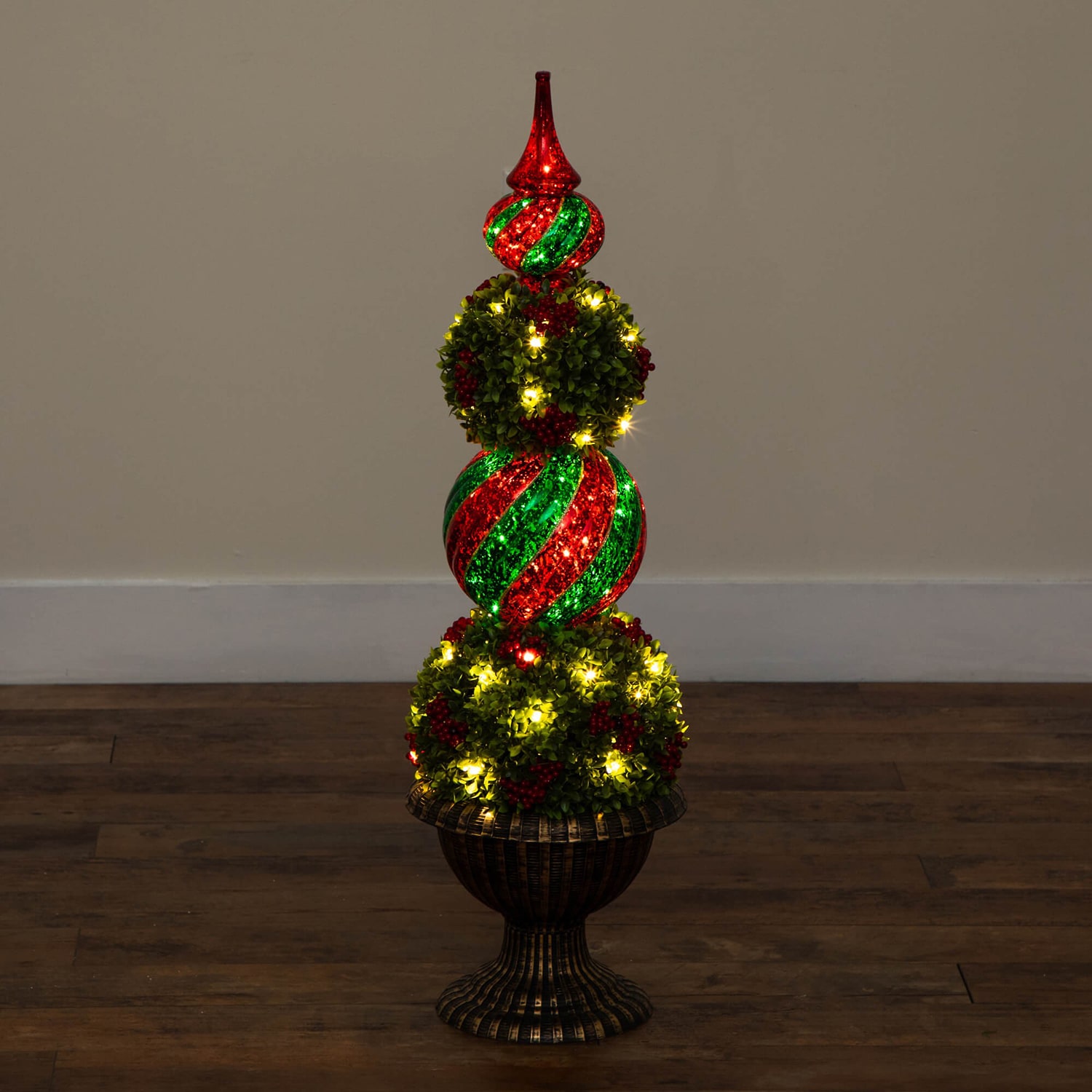 Nearly Natural 3 Foot Pre-Lit Timer Christmas Tree