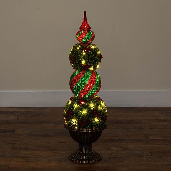 Nearly Natural 3 Foot Pre-Lit Timer Christmas Tree