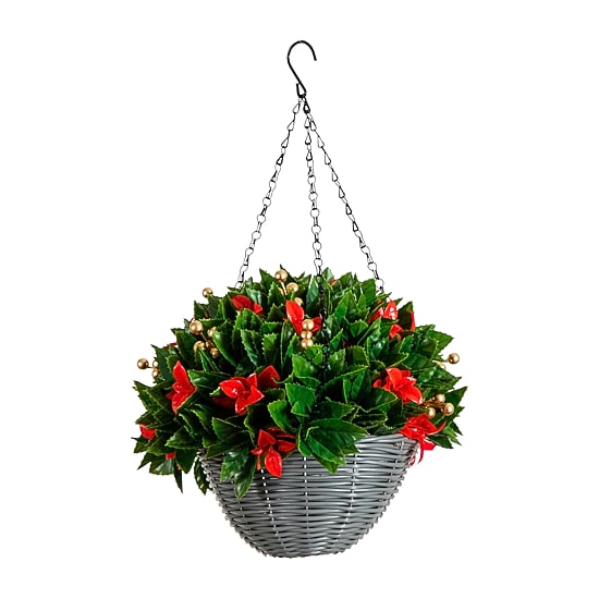 Nearly Natural 24" Pre-Lit Red Tip Artificial Plant