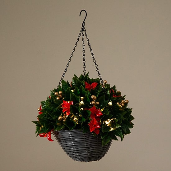 Nearly Natural 24" Pre-Lit Red Tip Artificial Plant