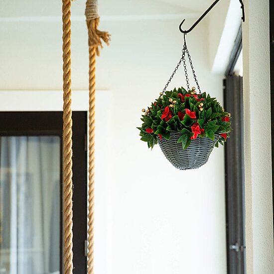 Nearly Natural 24" Pre-Lit Red Tip Artificial Plant