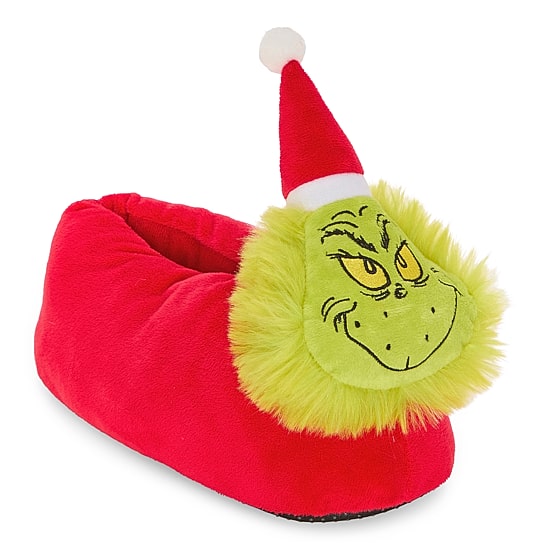 Womens Grinch Slip-On Slippers