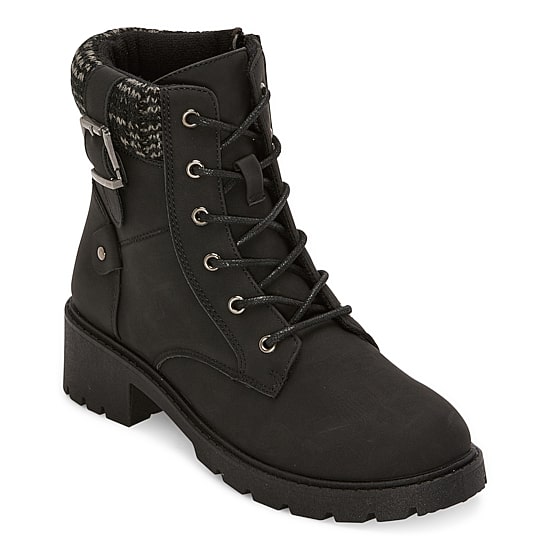Pop Womens Vega Block Heel Booties