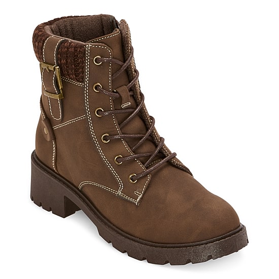 Pop Womens Vega Block Heel Booties