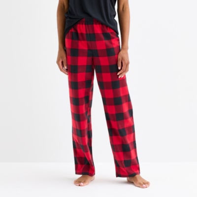 North Pole Trading Co. Moose Buffalo Check Unisex Adult Microfleece Matching Family Pajama Pants