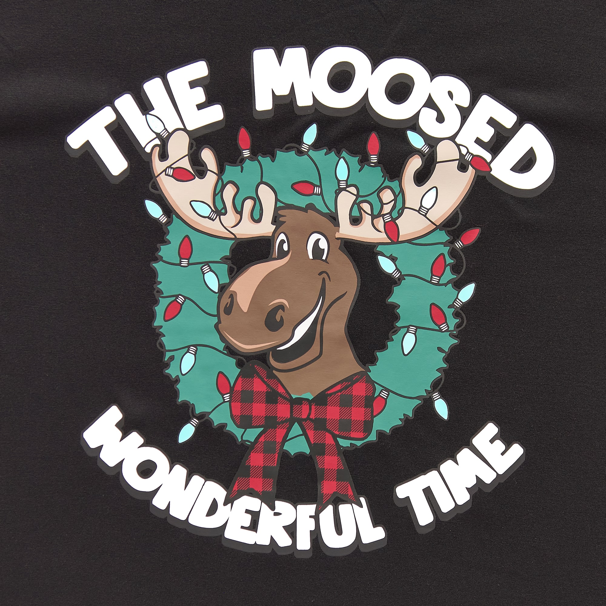 North Pole Trading Co. Moose Buffalo Womens Crew Neck Long Sleeve 2-pc. Matching Family Pajama Set