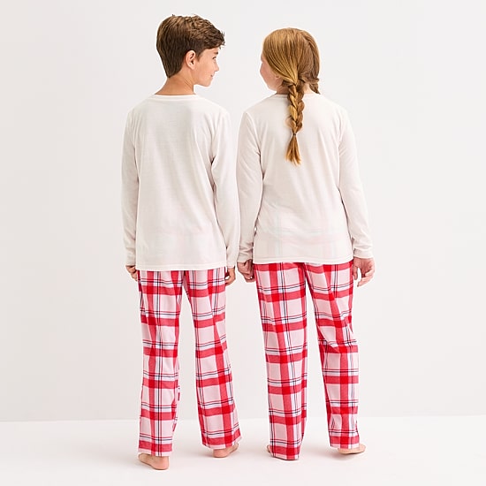 North Pole Trading Co. Happy Holidays Little & Big Kid Unisex Crew Neck Long Sleeve 2-pc. Matching Family Pajama Set