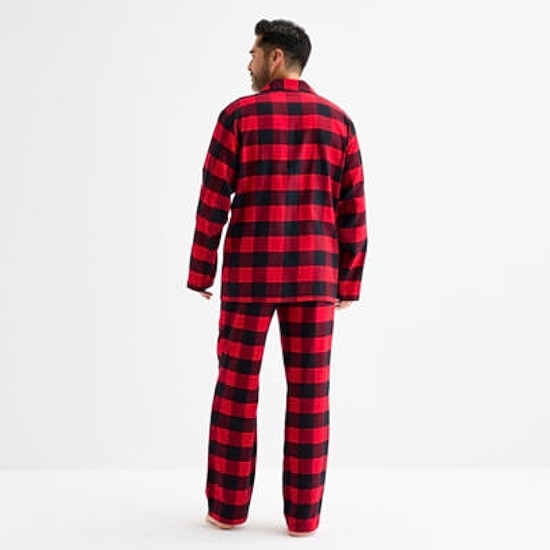 North Pole Trading Co. Buffalo Check Mens Flannel Long Sleeve 2-pc. Matching Family Pajama Set