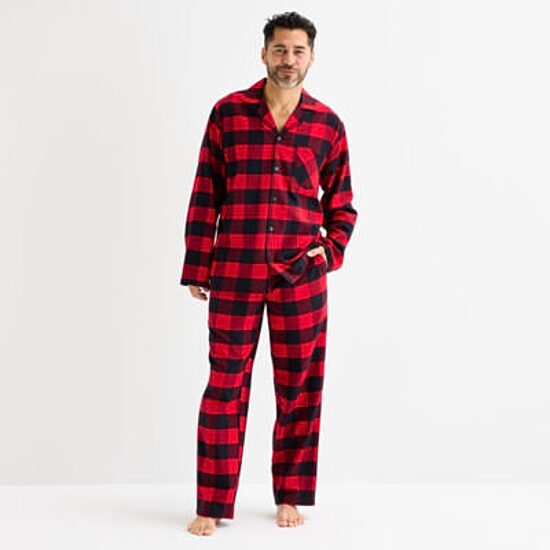 North Pole Trading Co. Buffalo Check Mens Flannel Long Sleeve 2-pc. Matching Family Pajama Set