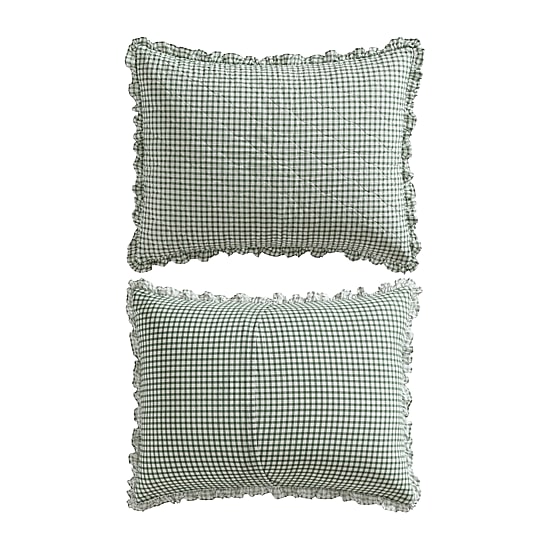 Laura Ashley Gracies Gingham Easy Care Quilt Set