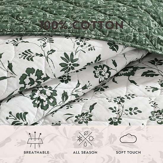 Laura Ashley Miranda Easy Care Quilt Set