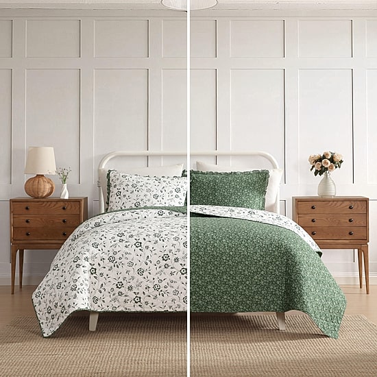 Laura Ashley Miranda Easy Care Quilt Set