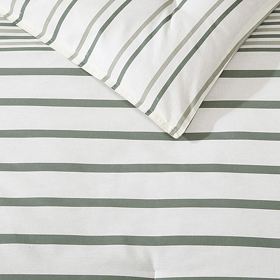 Eddie Bauer Cooper Stripe Midweight Easy Care Comforter Set