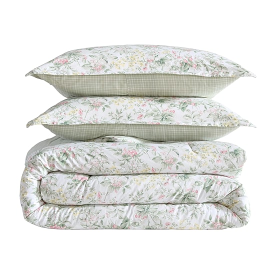 Laura Ashley Bramble Floral Midweight Easy Care Comforter Set