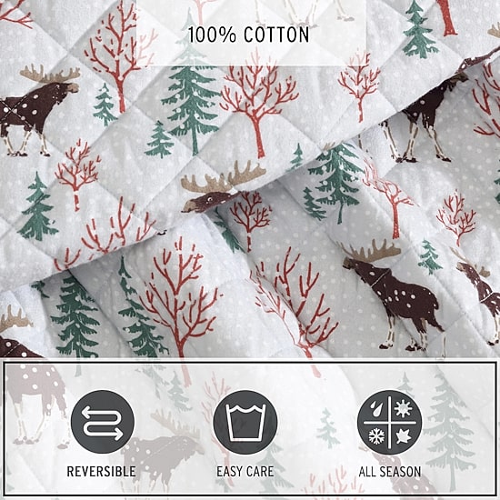 Eddie Bauer Mountain Moose Easy Care Quilt Set