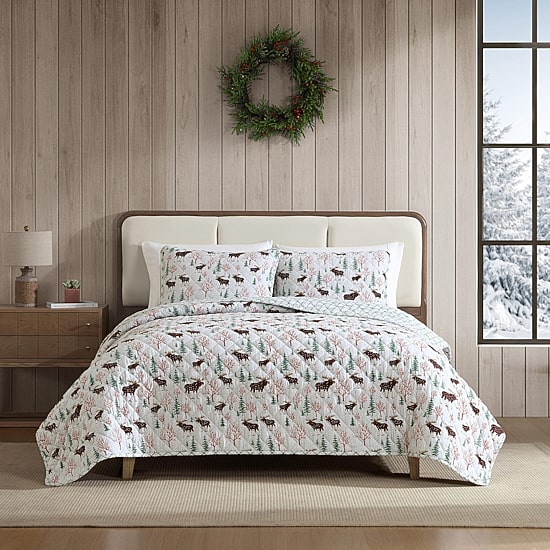Eddie Bauer Mountain Moose Easy Care Quilt Set