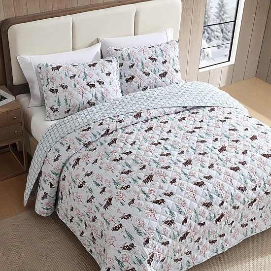 Eddie Bauer Mountain Moose Easy Care Quilt Set