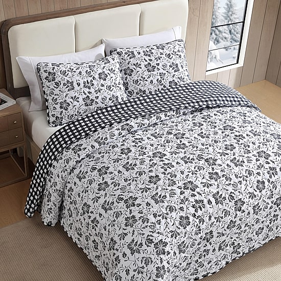 Eddie Bauer Woodblock Floral Easy Care Quilt Set